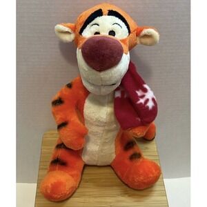 Disney Tigger Christmas holiday plush 11‎ inch red scarf Best Made Toys